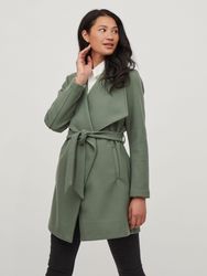 Vila Kurzmantel VICOOLEY COLLAR BELT COAT günstig online kaufen
