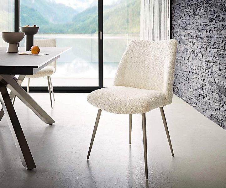 DELIFE Polsterstuhl Elso-Flex, 4-Fuß konisch Edelstahl günstig online kaufen