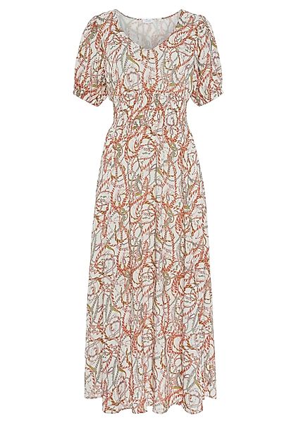 LASCANA Maxikleid, mit Alloverdruck und V-Ausschnitt, Sommerkleid, Strandkl günstig online kaufen