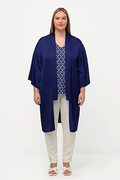 Ulla Popken Blusenjacke Kimono Schalkragen weite 3/4-Ärmel günstig online kaufen