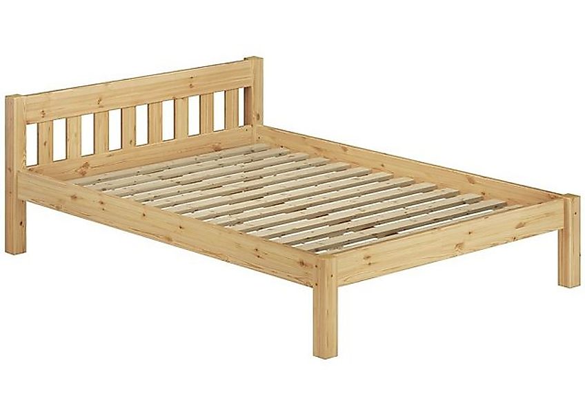 ERST-HOLZ Bett Ehebett Landhaus Kiefer Massivholz 180 x 200 mit Rost, Kiefe günstig online kaufen