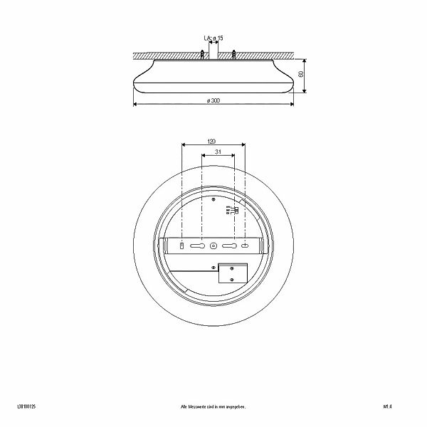EVN Lichttechnik LED-Anbauleuchte IP54 3000K, 4000K, 5700K L30180125 - L301 günstig online kaufen