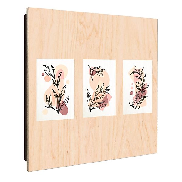 Banjado Schlüsselkasten Holz 30x30cm Schwarz Scharnier Rechts 50 Haken Desi günstig online kaufen