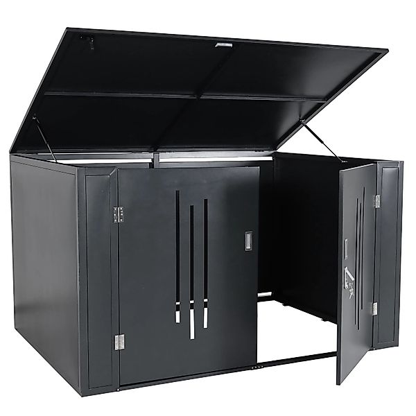 PROREGAL Fahrradgarage 4er 121x202x150cm Anthrazit günstig online kaufen