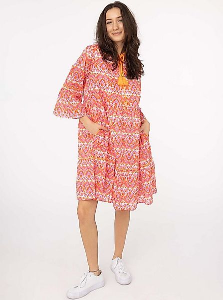 Zwillingsherz Sommerkleid "Joyful" mit Tasseln, Trompeten Ärmeln und Eingri günstig online kaufen