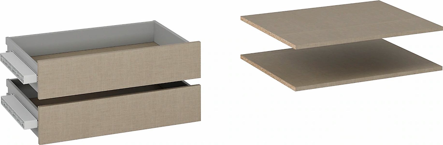 rauch Schubladeneinsatz "Koluna" 2 Schubladeneinsätze mit 2 Fachböden 66 cm günstig online kaufen