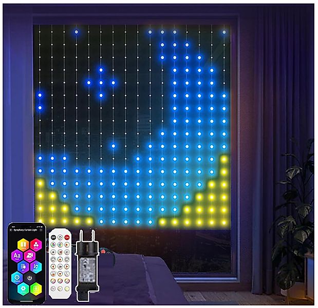 XERSEK LED-Lichterkette LED-Lichtervorhang Stern/Eiszapfen/Schneeflocke/Kug günstig online kaufen