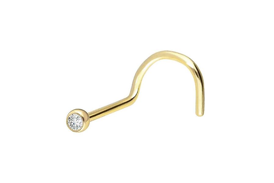 PIERCINGLINE Nasenpiercing 18 Karat Gold Nasenstecker Spirale DIAMANT (Nase günstig online kaufen