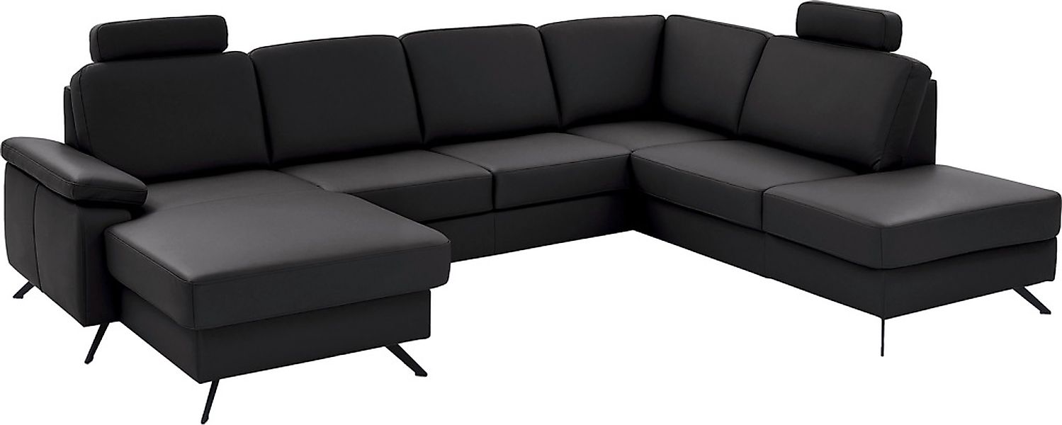 Die PlanBar Wohnlandschaft "PN-EM15047 U-Form, mit Kopfstützen", Echtleder, günstig online kaufen