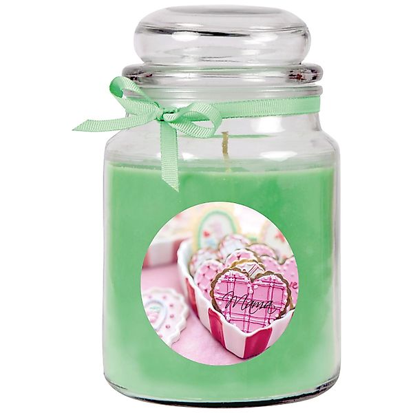 HS Candle Duftkerze & Glas Muttertag Kokos Grün günstig online kaufen