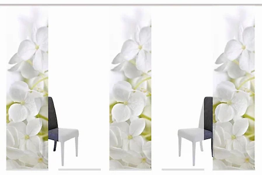 HOME WOHNIDEEN Schiebegardine "PADUA" Klettband 5 Stk. tlg. HxB: 245x60, in günstig online kaufen