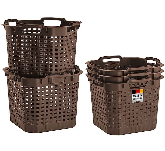 BURI Aufbewahrungsbox 5x Obstkorb 25L braun günstig online kaufen