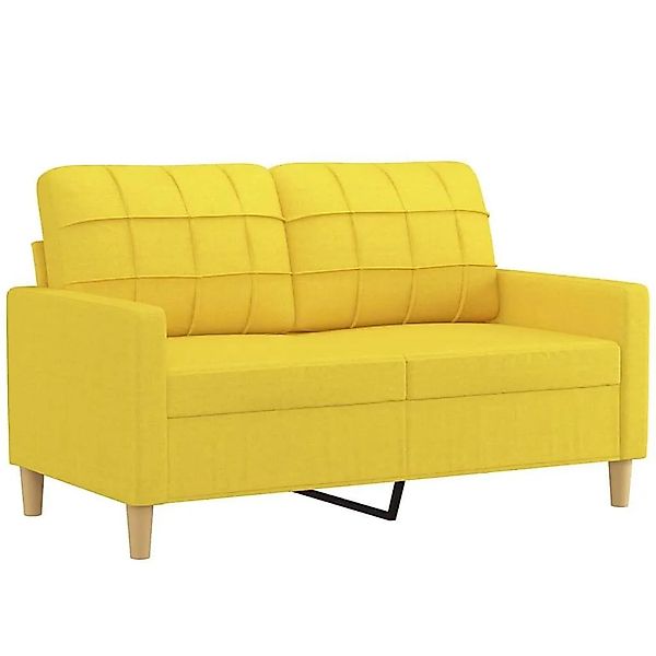 vidaXL 2-Sitzer-Sofa Hellgelb 120 cm Stoff 359088 günstig online kaufen