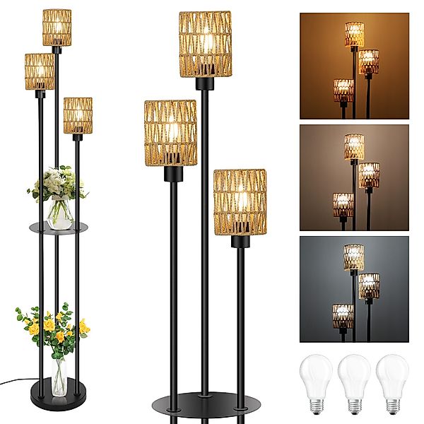 Sunicol Stehlampe Rattan Stehlampe mit Metall günstig online kaufen