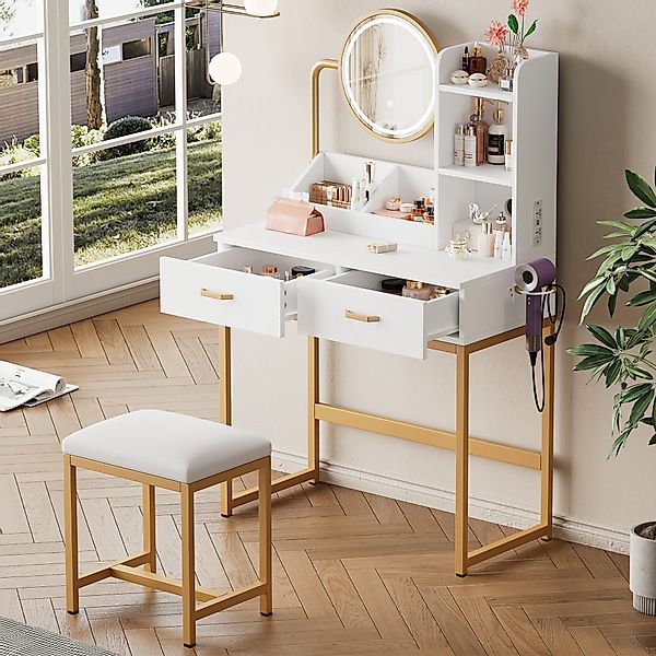 KLAM HOME Schminktisch Schminktisch mit LED-Beleuchtung, günstig online kaufen