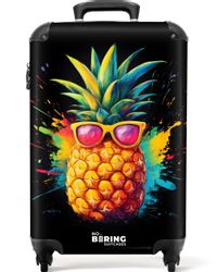 NoBoringSuitcases.com© Hartschalen-Trolley Sommerananas mit Sonnenbrille 55 günstig online kaufen