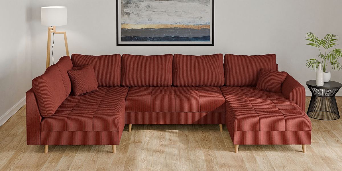 Home affaire Wohnlandschaft "CHARRE U-Form mit Ottomane, Maße B/T/H: 310/16 günstig online kaufen