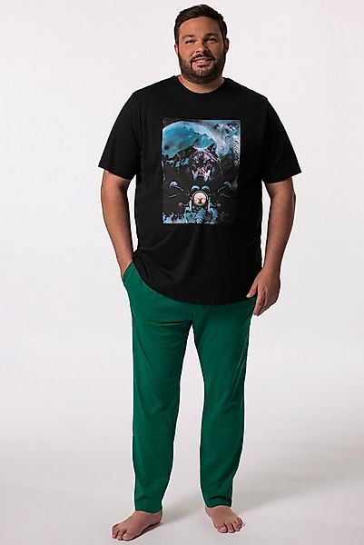 Men Plus Schlafanzug Schlafanzug Zweiteiler T-Shirt lange Hose günstig online kaufen