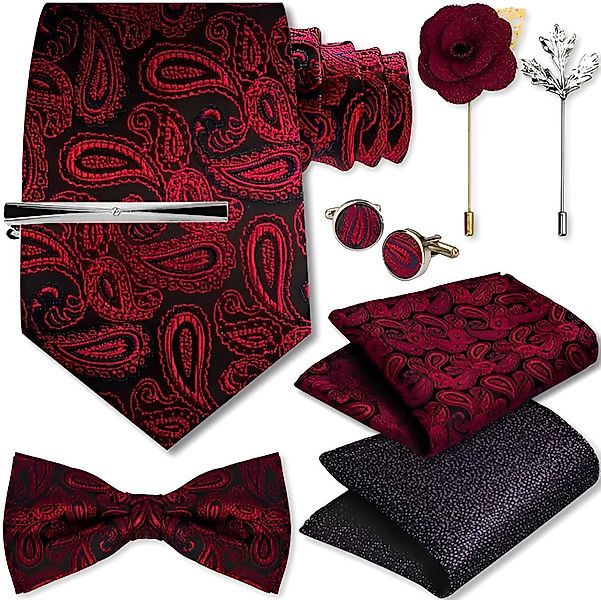 Diyarts Krawatte Hochzeitskrawatte (Fliegen Set mit, Einstecktuch, Manschet günstig online kaufen