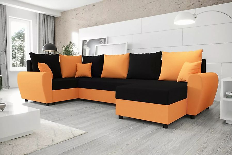 ALTDECOR Wohnlandschaft FION-LONG, Couch mit Schlaffunktion, Wohnzimmer - E günstig online kaufen