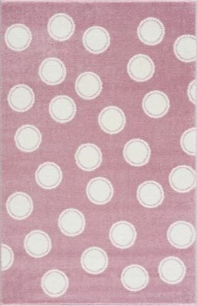 Kids Love Rugs Kinderteppich Punkte rosa/weiß Gr. 110 x 170 günstig online kaufen