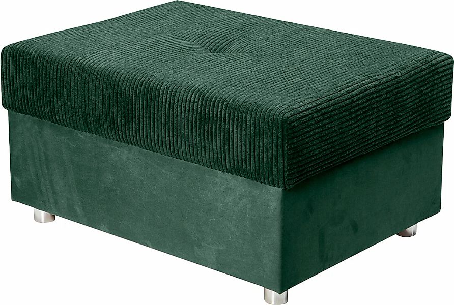 COLLECTION AB Hocker "Italia", Inklusive komfortablen Federkerns, in Cord-S günstig online kaufen