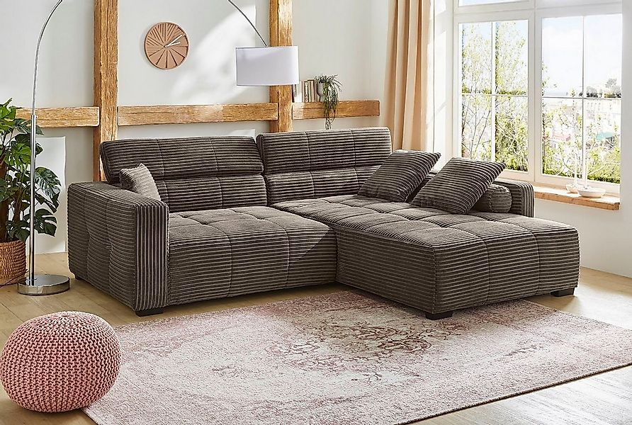 Jockenhöfer Gruppe Ecksofa "Severino L-Form im Big-Sofa-Style", mit Kopftei günstig online kaufen