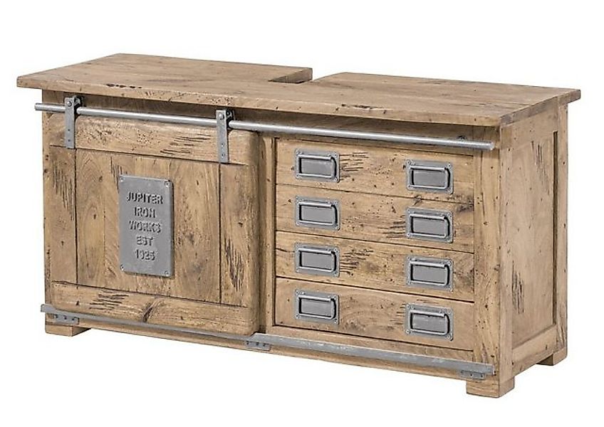 Massivmoebel24 Waschbeckenunterschrank #377 (Unterschrank Mango 120x40x60 w günstig online kaufen