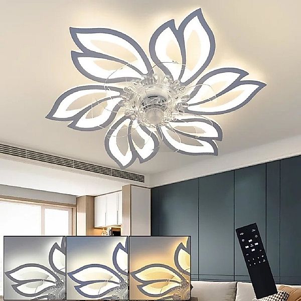 ZMH LED Deckenleuchte LED Deckenlampe Mit Fernbedienung Leise-Deckenventila günstig online kaufen