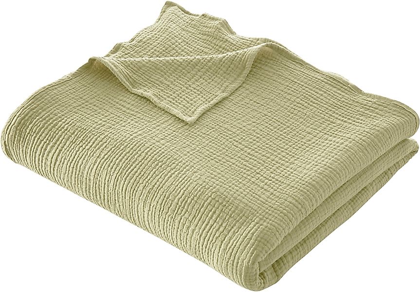LeGer Home by Lena Gercke Wohndecke "HEVIN" Tagesdecke im Baumwoll-Crinkle- günstig online kaufen