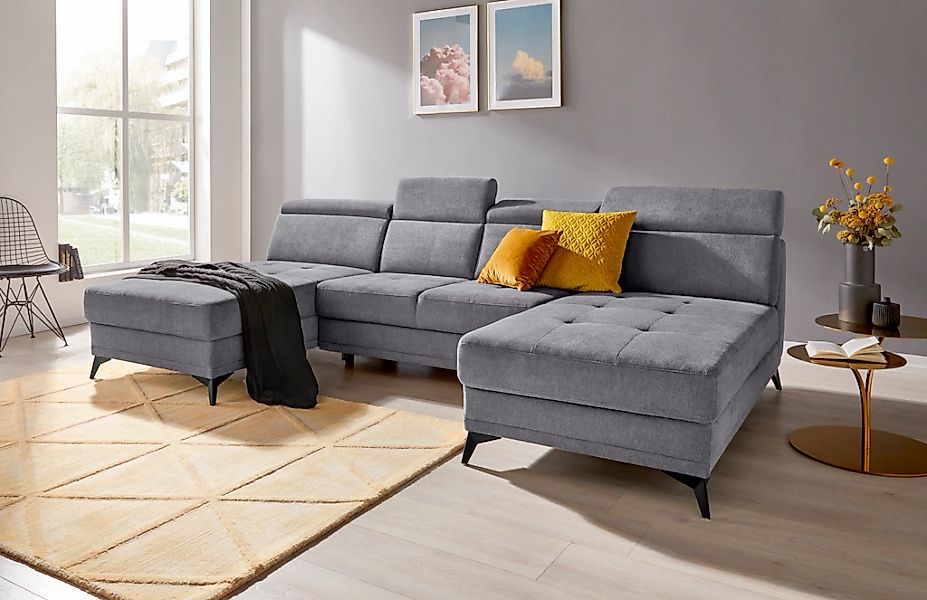 Home affaire "Cardiz U-Form" inkl.Kopfteilverstellung und Federkern wahlwei günstig online kaufen