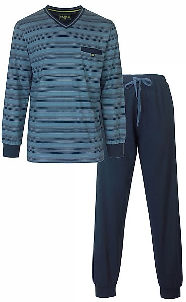 M.E.Q. Schlafanzug Herren Pyjama lang (2 günstig online kaufen