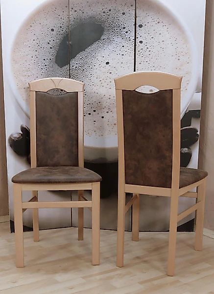 Home affaire 4-Fußstuhl, (Set), 2 St., Microfaser günstig online kaufen