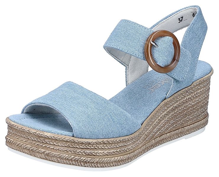 Rieker Keilsandalette Sommerschuh, Plateausandale, Urlaubschuh mit Klettver günstig online kaufen
