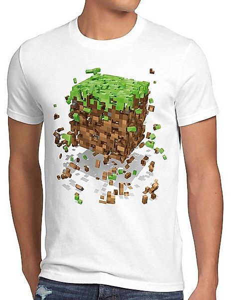 style3 T-Shirt Exploding Cube block würfel spiel game minecraft günstig online kaufen