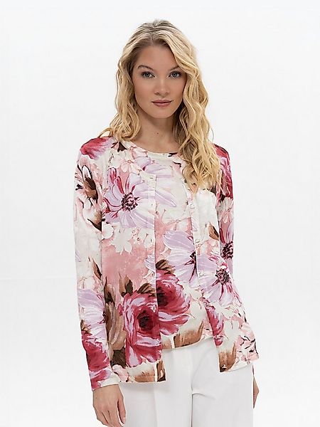 Passioni 2-in-1-Strickjacke mit Blumenprint günstig online kaufen