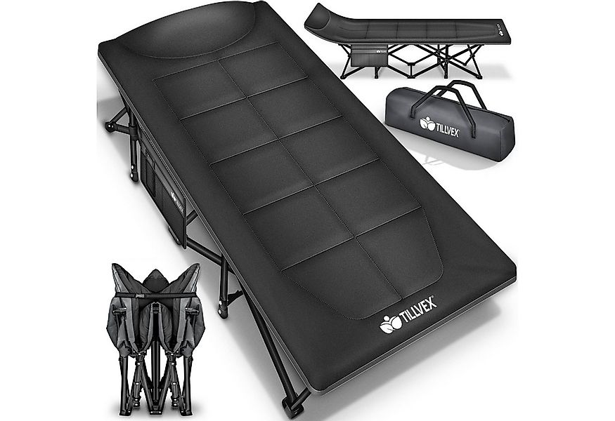 tillvex Feldbett Campingbett klappbar mit Tragetasche Campingliege (Klappbe günstig online kaufen