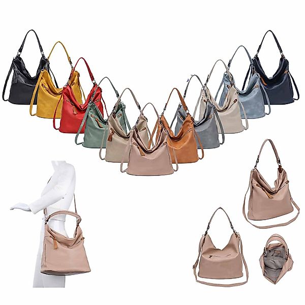 ITALYSHOP24 Schultertasche XL Damen Tasche Shopper günstig online kaufen