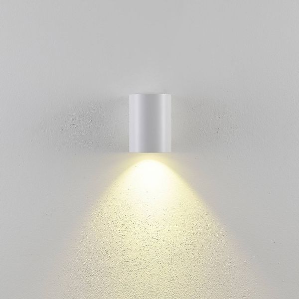 Außenwandlampe CAN, weiß, 1-flg., Ø 8 cm, IP65, Metall, GU10 günstig online kaufen