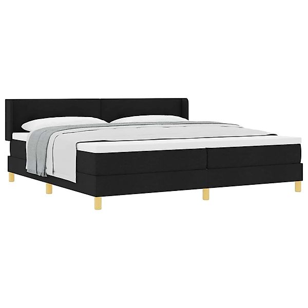 vidaXL Boxspringbett mit Matratze Schwarz 200 x 200 cm Polyester 3341316 günstig online kaufen