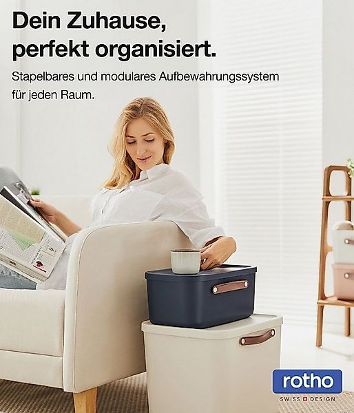 ROTHO Stapelbox 2er-Set Kiste mit Deckel Maloja 12l (Aufbewahrungsset, 2er- günstig online kaufen