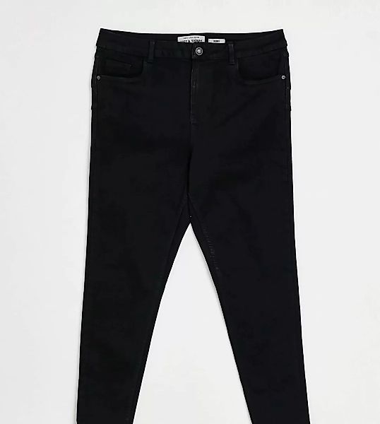 New Look Petite – Eng geschnittene, formende Jeans in Schwarz günstig online kaufen
