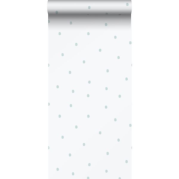 Sanders & Sanders Tapete Punkte Hellblau und Weiß 53 cm x 10.05 m Sanders & günstig online kaufen