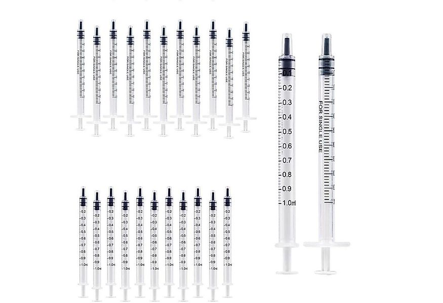 FELIXLEO Lernspielzeug 24 Stück 1ml Spritzen Kunststoff mit Kappe Dosierspr günstig online kaufen