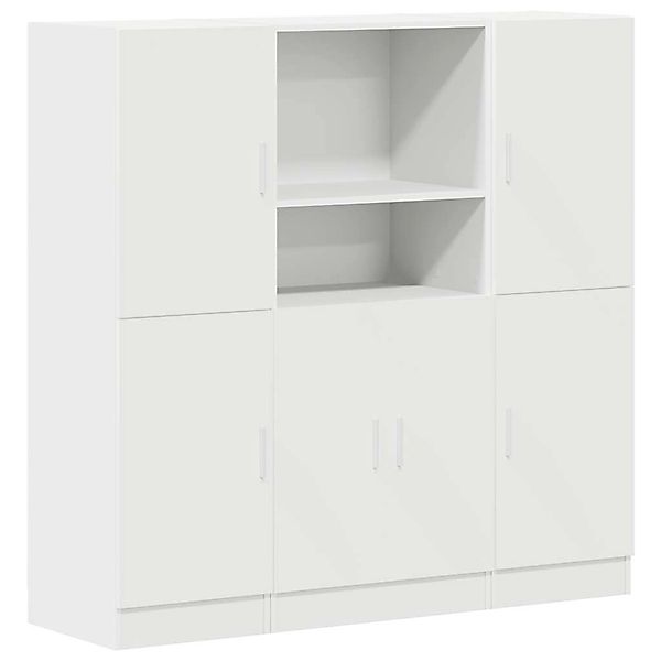 vidaXL 3-Tlg Küchenschrank-Set Weiß Holzwerkstoff 3324151 günstig online kaufen