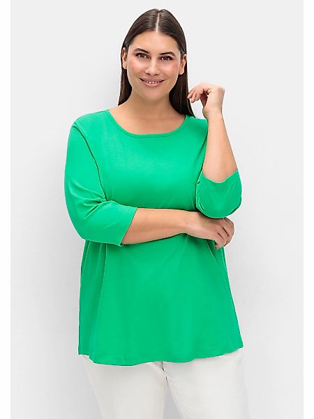 Sheego 3/4-Arm-Shirt "Große Größen", in leichter A-Linie, Doppelpack günstig online kaufen