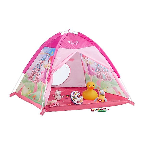 relaxdays Spielzelt Mädchen Pink mit Fee günstig online kaufen