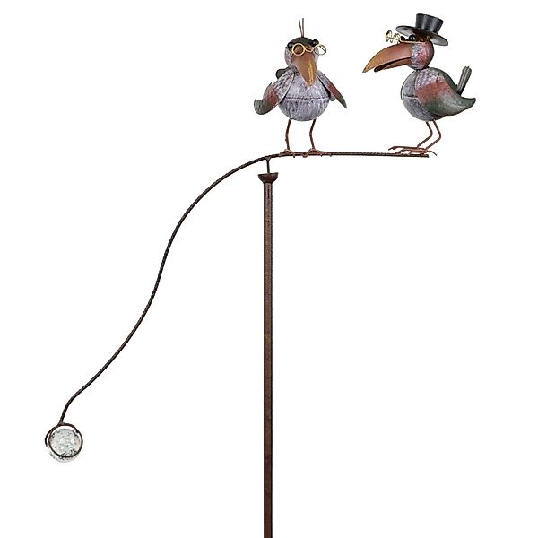 Moritz Gartenstecker Metall-Gartenstecker Vogelpaar mit Brille günstig online kaufen