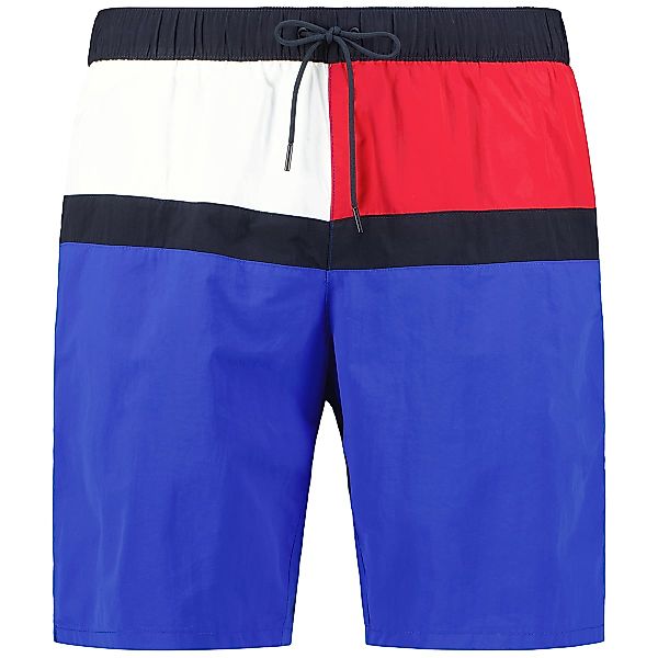 Tommy Hilfiger Badeshorts im Colorblock-Design Farbe mittelblau Größe: 4XL günstig online kaufen
