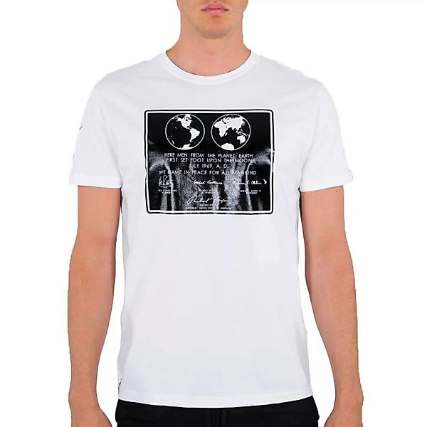 Alpha Industries Lunar Plaque Kurzärmeliges T-shirt S White günstig online kaufen